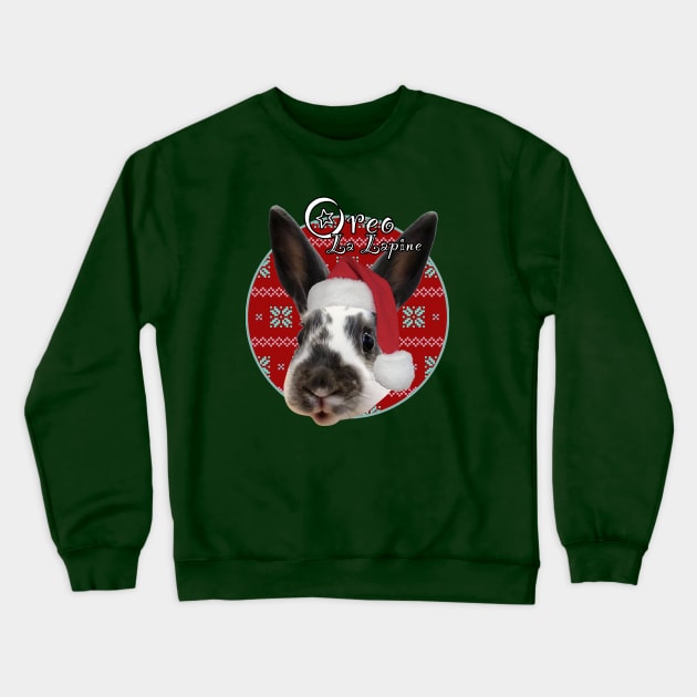 Oreo La Lapine Noel Crewneck Sweatshirt by LesPetitsChefs